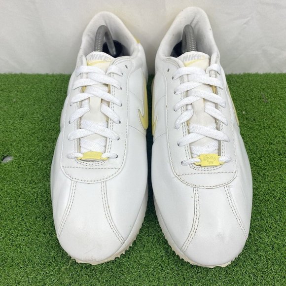 Vintage Nike Cortez White Yellow Womens Athletic Shoes Size 11 309994 172 2004 - Picture 4 of 7